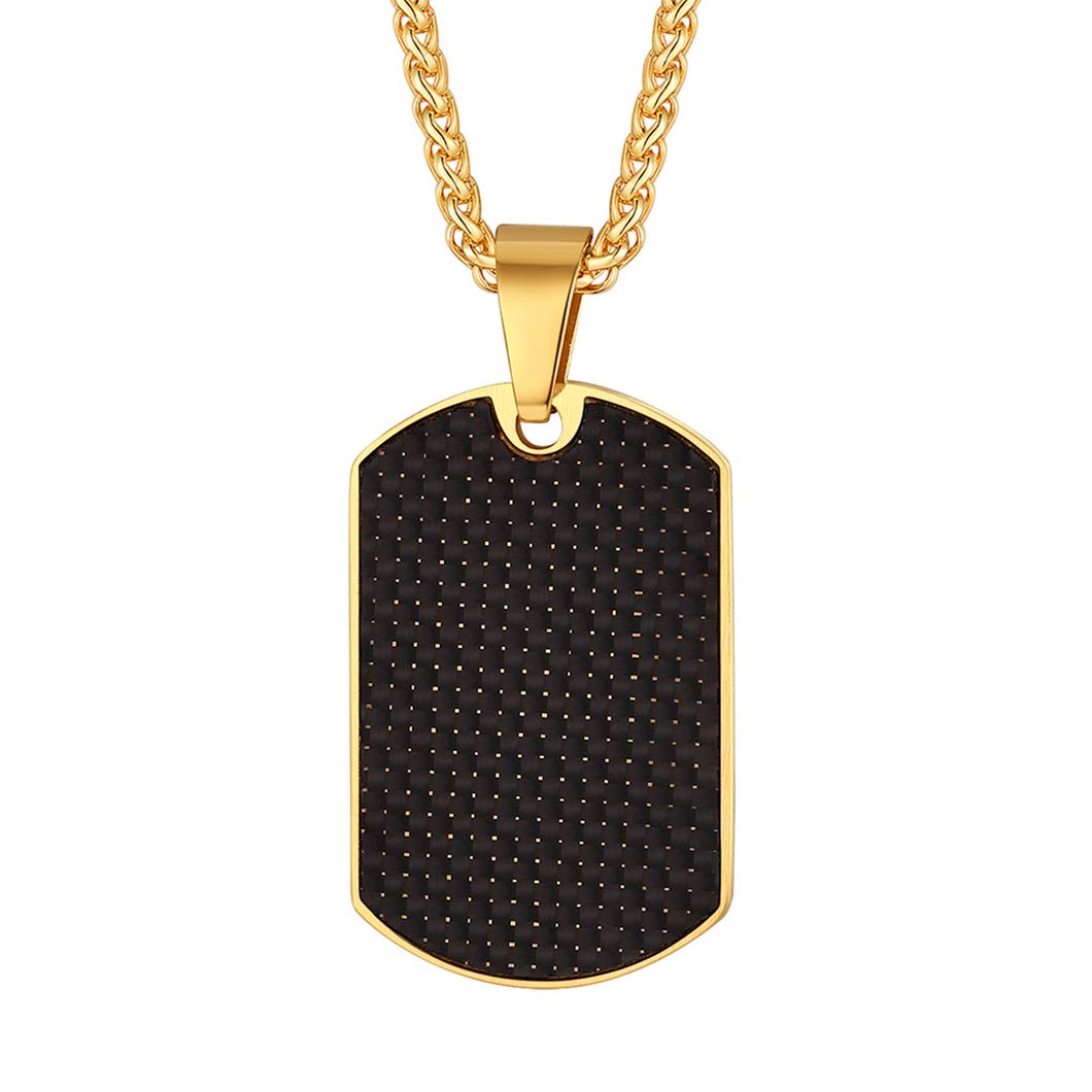 Richsteel Mens Jewellery Gold Chain Necklace Men Dogtags Military For Teenage Boy — image 1
