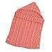 OULII Newborn Baby Wrap Swaddle Blanket Toddler Knit Sleeping Bag Sack Stroller Blankets Photo Props for 0-12 Month Baby (Pink)