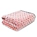 PAWZ Road Pet Dog Blanket Fluffy Fleece Fabric Soft and Cute Warm Dot Print Blanket Washable for Cats and Dogs Pink M:104 * 78cm