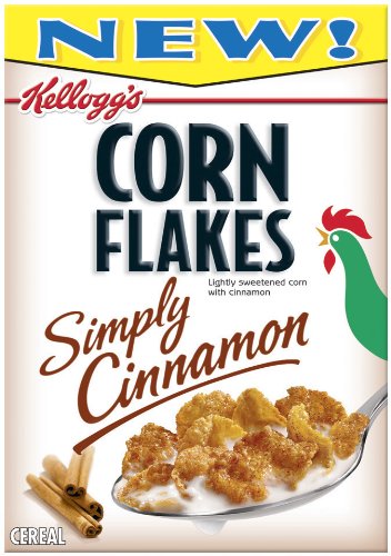 Kellogg's corn flakes simply cinnamon cereal,10000284 (038000508998)