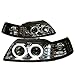Ford Mustang SN-95 Dual Halo Projector+LED Headlight (Smoke Lens Amber Reflector)