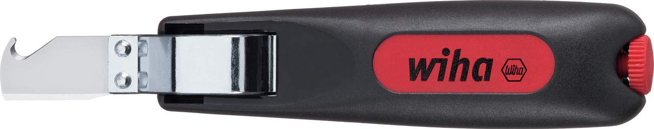 Wiha Herramienta pelacable con cuchilla de Arrastre autogirable para Cables redondos 165 mm (44619)