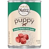 NUTRO PUPPY High Protein Natural Wet Dog Food Premium Loaf Tender Lamb & Potato Recipe, (12) 12.5 oz. Cans