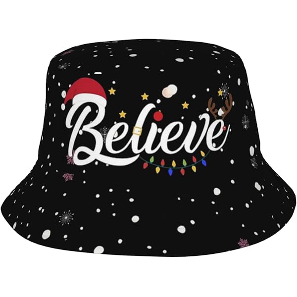 FJAUOQ Christmas Snowman With Snowflakes Bucket Hat Unisex