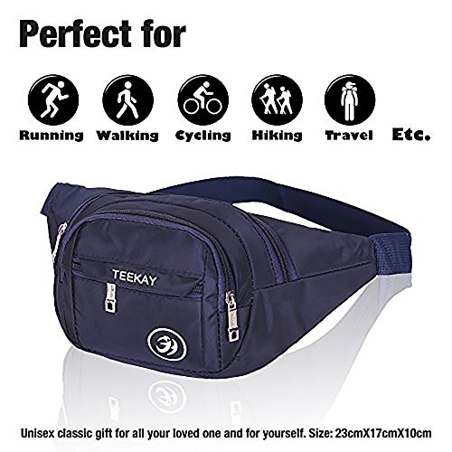 Waist Bag Fanny Pack Travel Belt Hip Pouch Purse for Men Women Running Walking Hiking