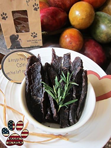 Naked Lamb Jerky Treats by pound (6oz) - All Natural Human Grade Healthy Treats for Dogs - Lean Lamb Leg strips - Free Priority Mail shipping