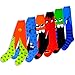 TeeHee Novelty Cotton Knee High Fun Socks for Women and Junior Halloween 6-Pair (Monsters)