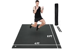 WF Athletic Supply Premium Large Exercise Floor Mats, 7 MM Workout Mats for Home Gym Thick, Heavy-Duty Floor Mat for Gym, Cardio, Weightlifting, Exercise Equipment, Shoe-Friendly