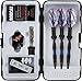 Viper Bobcat Adjustable Weight Soft Tip Darts with Storage/Travel Case: Black Coated Brass, Blue Rings, 16-18 Grams
