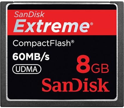 Amazon Com Sandisk 8gb Extreme Cf Memory Card Udma 60mb S 400x Sdcfx 008g A61 Retail Package Computers Accessories
