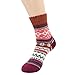 Hippih 5 Pairs Socks Womens Vintage Style Winter Thick Knitting Warm Wool Crew 5 Pairs-a