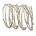 YISSION 4 Pack Fashion Simple Bracelet Bangle Three-Dimensional Irregular Bracelet Stretch Bracelets Open Cuffs for Women (Gold)