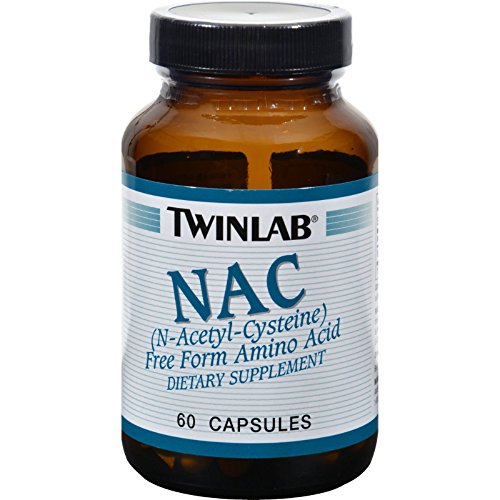 Twinlab NAC N-Acetyl Cysteine - Help detoxify the body. - Gluten Free - 600 mg - 60 Capsules (Pack of 4)