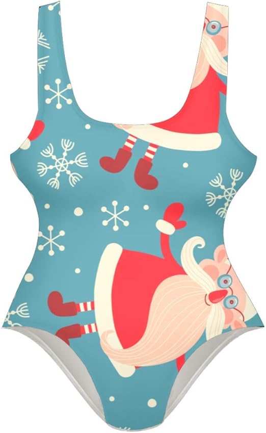 Amazon.com: MAPOLO Santa Clauses and Snowflakes Women’s One Piece
