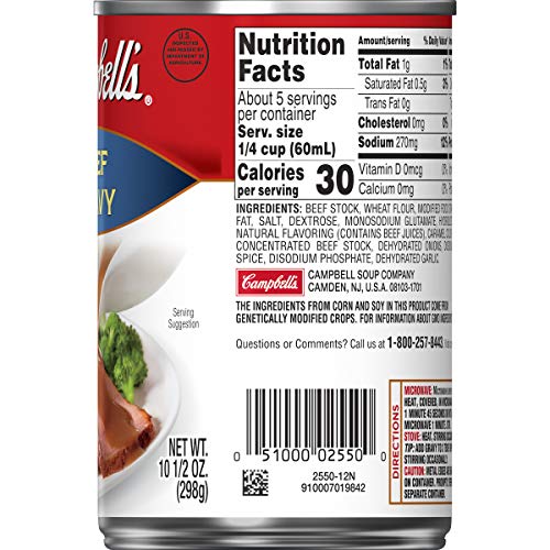 CAMPBELL’S GRAVY BEEF, 10.5 OUNCE