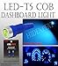 JDM 10 pcs T5 COB Blue WEDGE 5050 1 CAR DASHBOARD DASH LIGHT BULB Really Bright