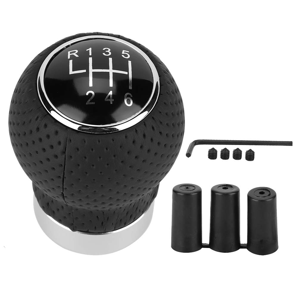 EVGATSAUTO Car Gear Shift Knob, 5Speed&6Speed Universal Car Gear Shift Knob Stick Head Shifter Hanldle Lever (6 speed)