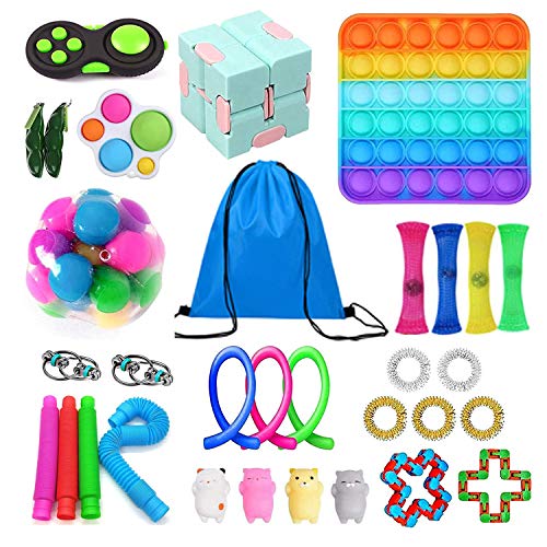 YRYPDQ Sensory Fidget Toys Set, Fidget Toys Pack, Stress Relieve and  Anxiety Fidget Toy Box for Kids Adults,