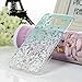 S6 Case,Galaxy S6 Case (Not for Edge) - Mavis's Diary 3D Handmade Bling Crystal Shiny Rhinestone Diaonds Special Hollow Floral Gradient Pattern Clear Case Hard PC Cover for Samsung Galaxy S6 G9200
