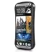 HTC One Max / T6 Stand Case, GreatShield Guardian Hybrid Snap On Case Back Cover with Kickstand for HTC One Max / T6 (Black/Black)