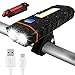 Bonnevie USB Rechargeable Bike Light Set, 4000mAh Power Bank 500 Lumen Powerful Waterproof Mountain Bicycle Headlight and Taillight Set Super Bright Bike Front Light and Rear Light for Cycling Safety