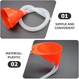 Milisten 2 Sets Auto Flex Funnel Extended Hose Oil Transfer Tool Cars view 8