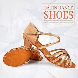 YKXLM Women's Latin Dance Shoes Satin Professional