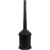 Commercial Zone 710301 Smoker&rsquo;s Outpost Site Saver Cigarette Receptacle, Black, Plastic, 5 Quart