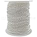 CleverDelights Curb Chain Spool - 3x5mm Link - Shiny Silver Color - 30 Feet - Bulk Jewelry Chain Roll