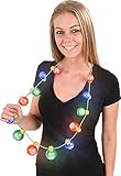 Rhode Island Novelty Christmas Holiday Light-Up Snowflake Ornament Necklace Party Favor