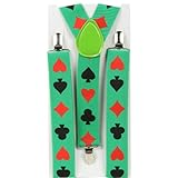 Green Casino Suspenders Party Supplies (Green)