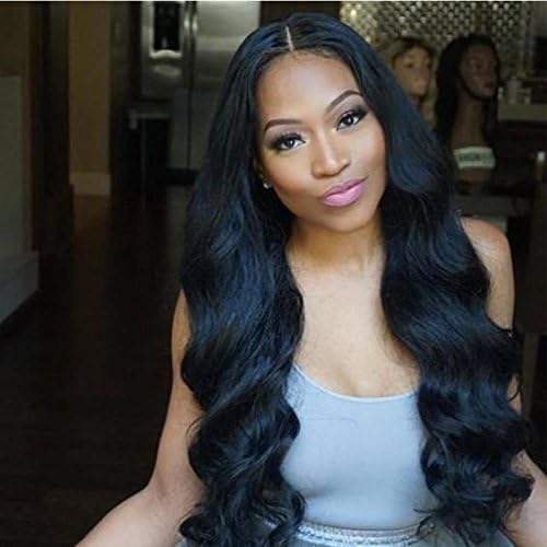 Body Wave Human Hair Lace Front Wigs 130% Density Brazilian Virgin Loose Wave Wig with Baby Hair for Black Women (26 inch)