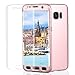 Samsung Galaxy S7 Edge Case, VPR 3 in 1 Ultra Thin Full Body Protection Slim Hard Premium Luxury Cover Shock Absorption PC [With TPU and Film Screen Protector] case for Galaxy S7 Edge 2016 (RoseGold)