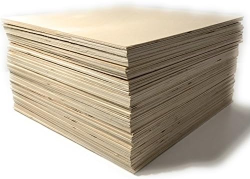 Russian Baltic Birch Plywood –3 mm 1/8" X 8" X 5" B/BB Grade - 10 Flat Sheets By EastPlywood