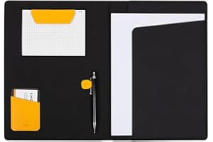 LHiDS Creative A4 Folio 2.0 with Stand, Business Portfolio Resume, 3-in-1 Padfolio with Magnetic Accessories, Work as Notebook Cover, Clipboard, Desktop Organizing Board for Home and Office, (Yellow)