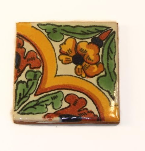 Tumia LAC Ceramic Mexican Tile โ 5cm- Handmade and Ethically Traded 10 Pack