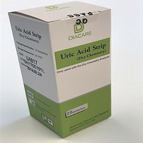 POCT Dca-Check 7-IN-1 Dry Chemistry Analyzer(Total Cholesterol, Triglycerides, Creatinine, Uric Acid, Blood Glucose, Urea, Hemoglobin) Blood Testing Meter with Test Strips (Uric Acid Test Strip)