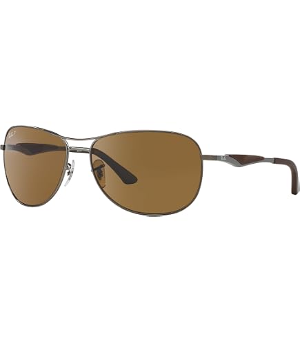 Amazon.com: Ray-Ban Mens RB3386 Aviator Sunglasses, Gold/Brown