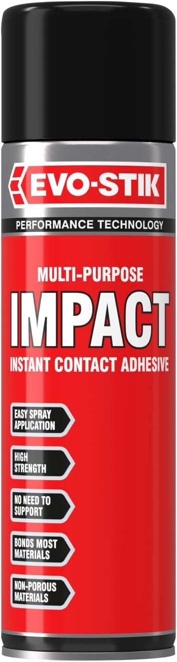 EVO-STIK Impact Instant Contact Adhesive Spray 500ml Multipurpose