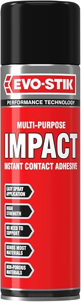 EVO-STIK Impact Instant Contact Adhesive Spray 500ml Multipurpose