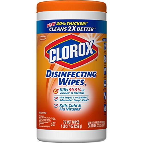 Clorox Disinfecting Wipes - Orange Fusion - 75 Count Each - Pack of 6 (Packaging May Vary)