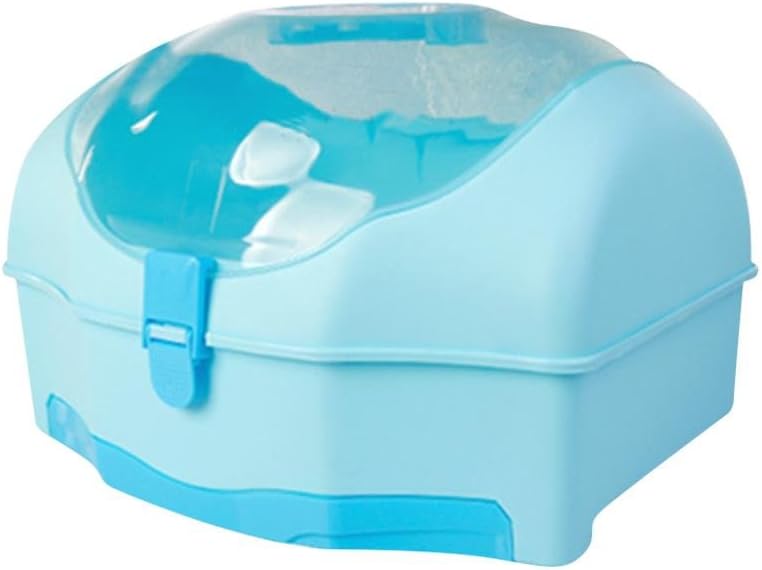 HUVE Baby Portable Bottle Drying Racks Anti-dust Cover Large Nursing Bottle Storage Dinnerware Organizer Box