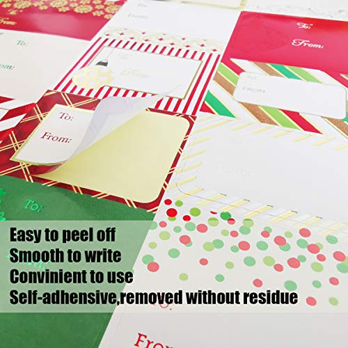 Christmas Sticker Labels,Self Adhesive Gift Stickers Holiday Gift Name Decals for Present/Wrapping Paper Decorations (100 Count) - Thumbnail 3