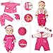 Baby Doll Clothes Include 5 Set Doll Clothes for Bitty Baby Dolls, 14 to 16 Inch Newborn Baby Dolls,Baby Alive Dolls,18 Inch American Girl Dolls. (Red)