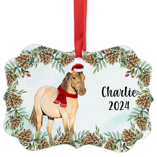 Bay Miniature Horse Christmas Ornament 2024