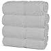 Luxury Premium Long-Stable Hotel & Spa Turkish Cotton 4-Piece Eco-Friendly Bath Towel Set (White)