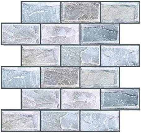 Diy立体壁紙 レンガ 防音シートウォールステッカー 3d 壁紙 軽量レンガシール 壁紙シール 3d接着剤壁紙フェイクテクスチャレンガpvc防水オイルプルーフ自己接着diyバスルームキッチン新しい壁の家の装飾を見てください 自己粘着 Size 60pcs タイル 市場 防水 断熱 シー