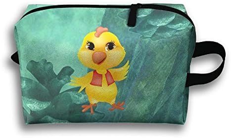 Funny Chicken Cute Cartoon Makeup Storage Bag Multifunction High Grade Travel Case Brush Organizer