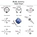 Inspiration Dezigns 14G 3/8 Belly Button Navel Ring Rose Gold 8mm Sparkle Prong Gem