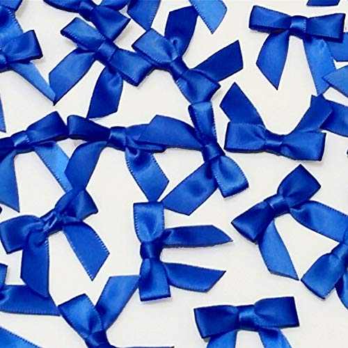 Mini Satin Bows - 1 3/8 Inch Width (50, Royal Blue)